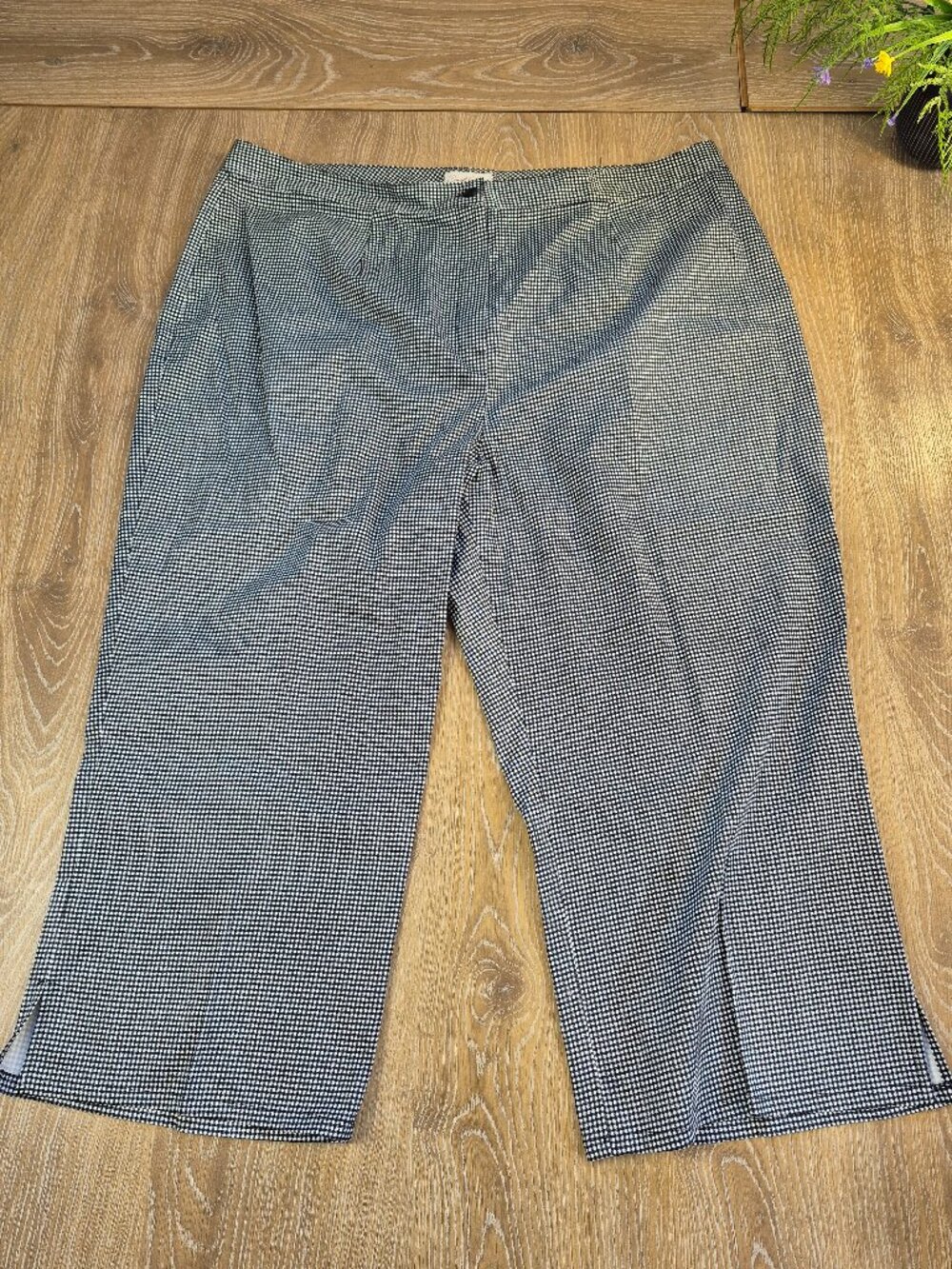 2/$20 Carroll Reed Gingham Capris Pants 22 CottageCore Preppy Business 90's